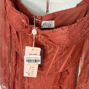 Oh Polly Rust Lace Corset Dress